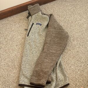 Patagonia Men's Zip-Up Sweater - Brown and Gray